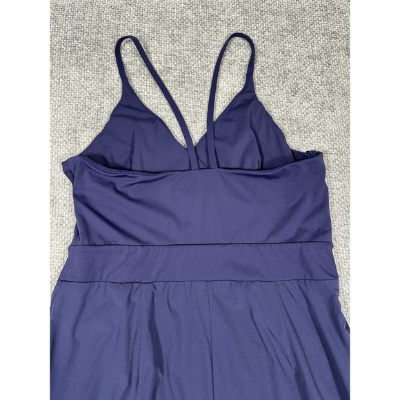 Halara Jumpsuit Womens Large Blue Breezeful Backless Side Zip Wide Leg Resort - Picture 6 of 15